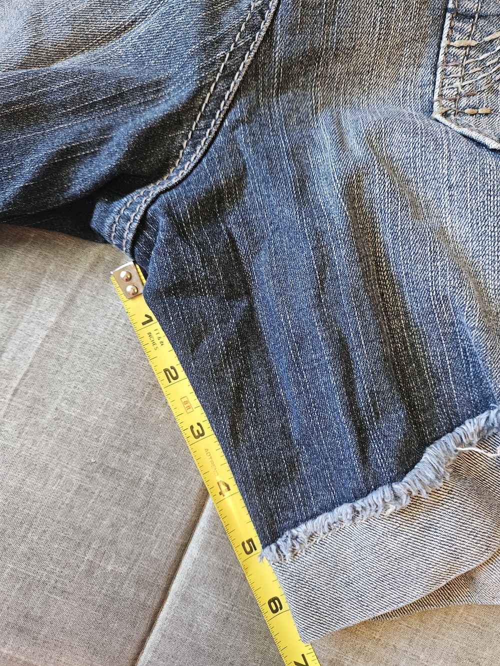 Maurices Women's Denim Shorts in Blue - Classic Rolled Hem - Picture 5 of 7